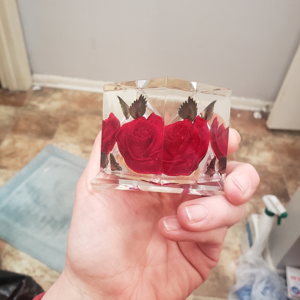 Real Rose Paperweight - Picture 3 of 6